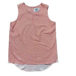 Double R by Ravi Ratan Sleeveless Top Blouse Gigham Red White Size Medium